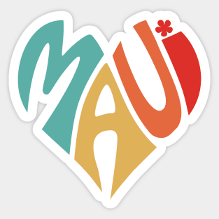 Maui Heart Sticker